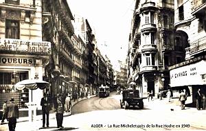 ALGER - LA RUE MICHELET VERS LA RUE HOCHE - 1949